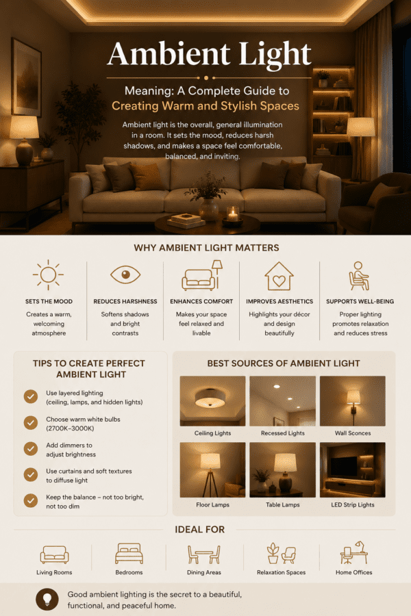 Ambient Light Meaning: A Complete Guide to Creating Warm and Stylish Spaces