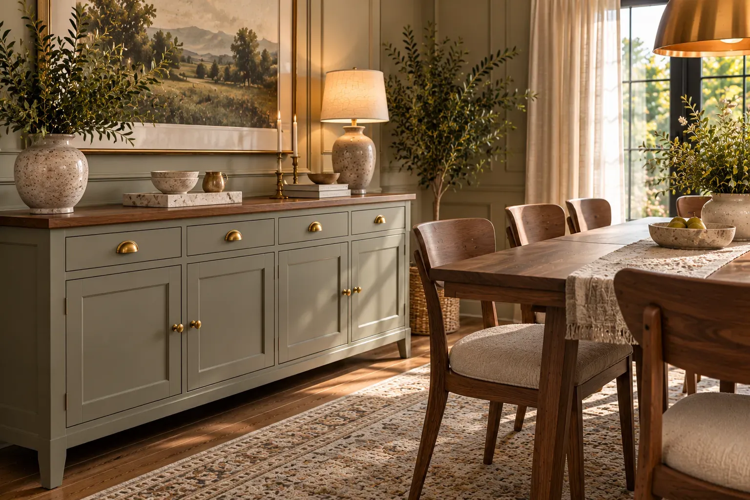 Update Hardware and Finishes featuring carefully selected furniture, authentic textures and soft residential lighting